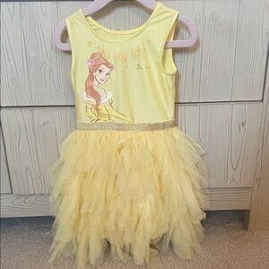 Disney Belle Yellow and Gold Tulle Dress